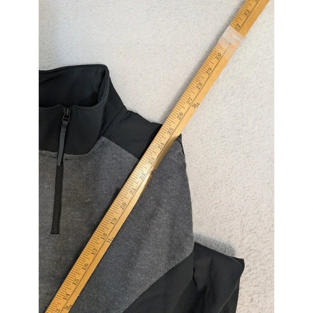 Magpul Men's Sm Gray & Black‎ Long Sleeve 1/4 Zip Wool Blend Pullover Jacket EUC